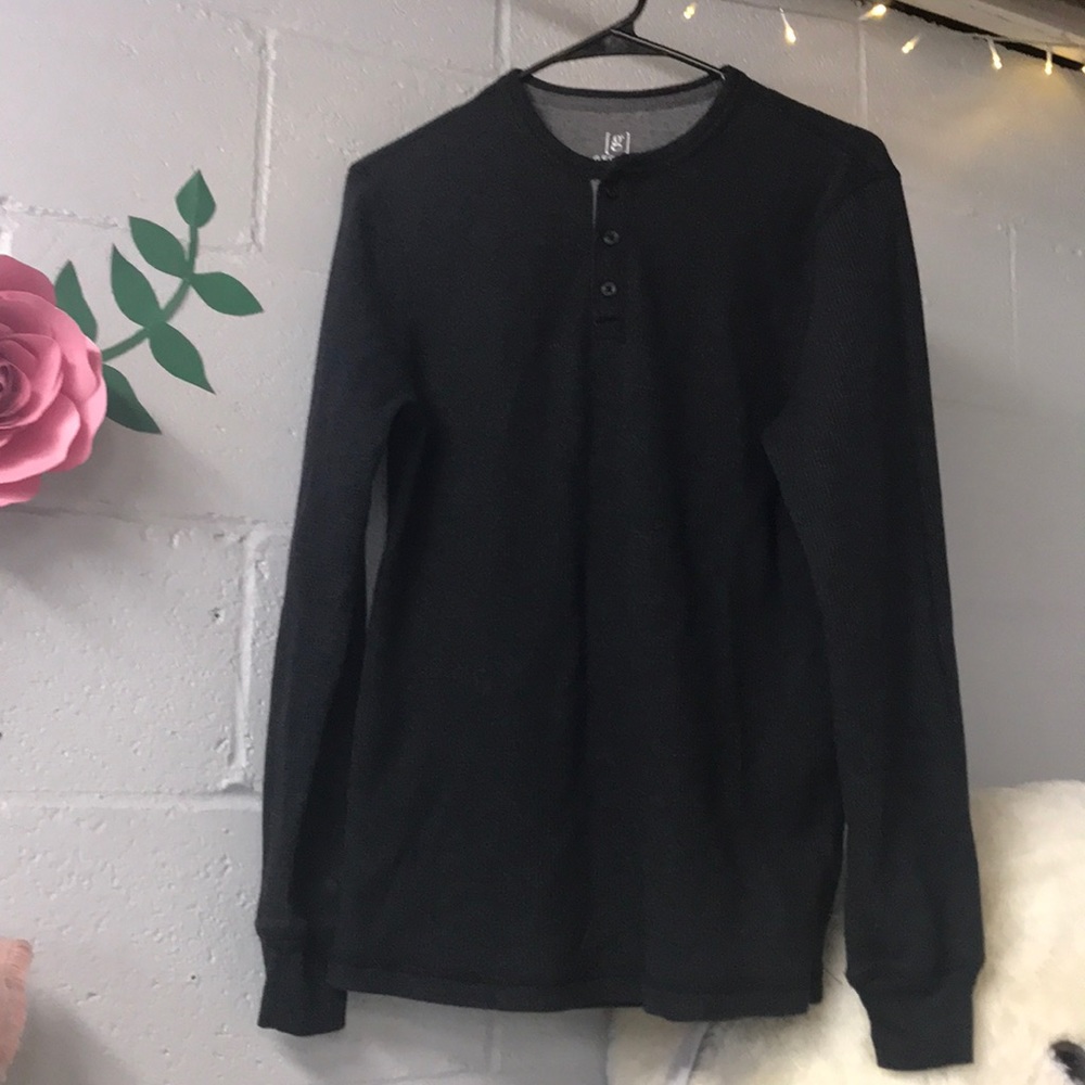 Dark Grey Waffle Thermal Shirt!